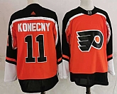 Philadelphia Flyers 11 Travis Konecny Orange Adidas 2020-21 Stitched Jersey,baseball caps,new era cap wholesale,wholesale hats